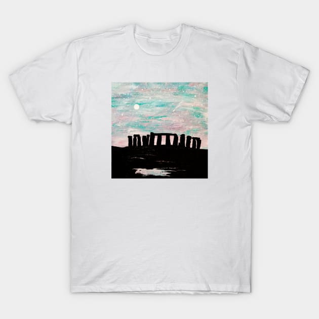Stonehenge Painting T-Shirt by CKastellanos